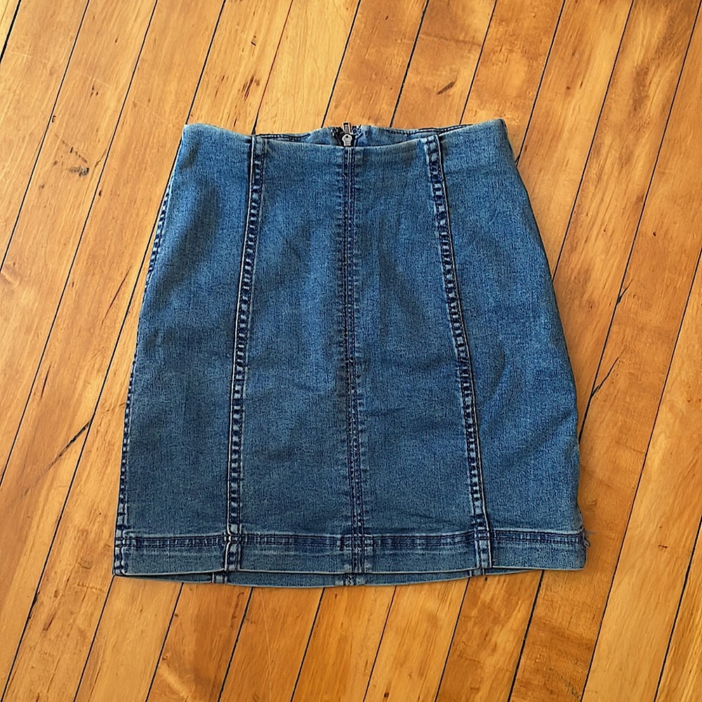 Free People Soft Jean Skirt